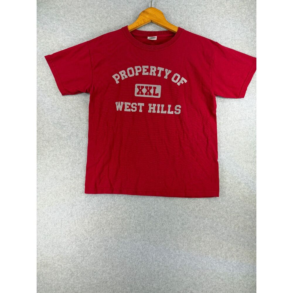 Gildan Youth XL West Hills Property Of XXL Red Graphic T-Shirt 3568